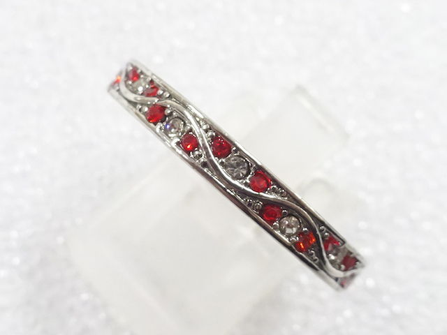 JAPANESE KIMONO / ANTIQUE COLORED STONE RING (SIZE 19)